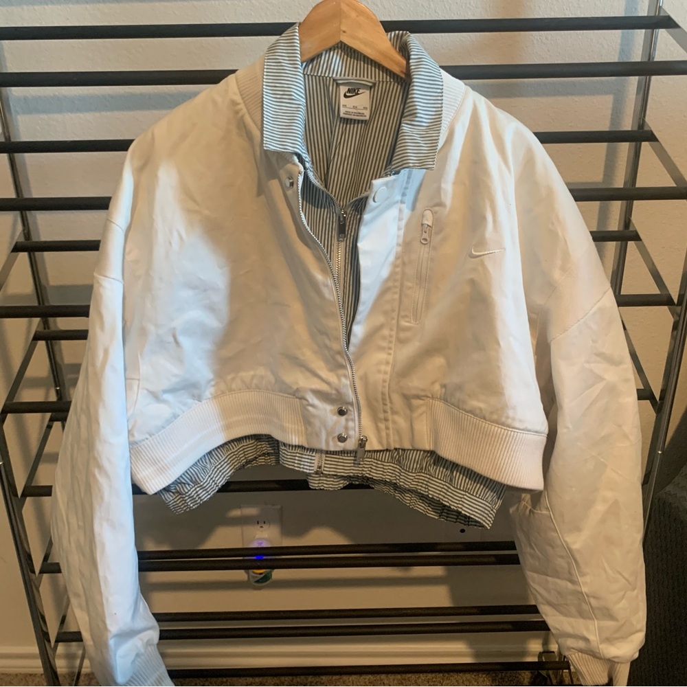 NWT Nike Women's White Bomber Jacket